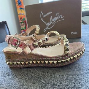NEW- Christian Louboutin Cataclou 60 Cork M341